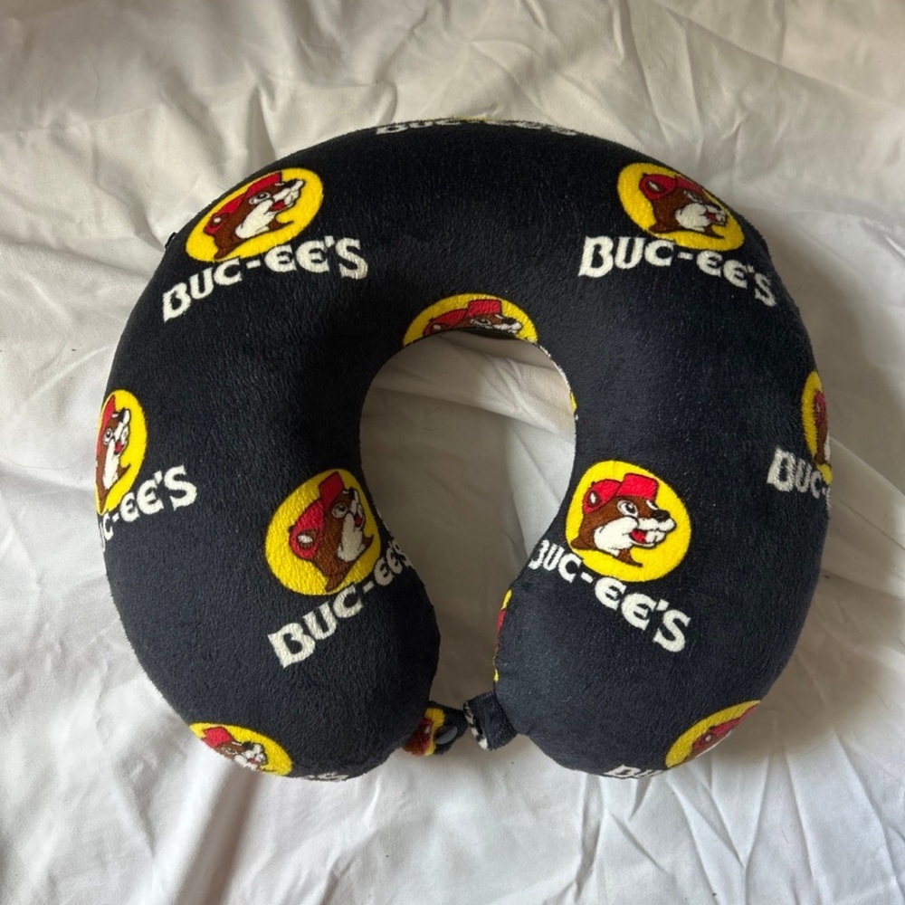 BUC-EE’s Iconic Ironic Black Travel Neck Pillow NWOT
